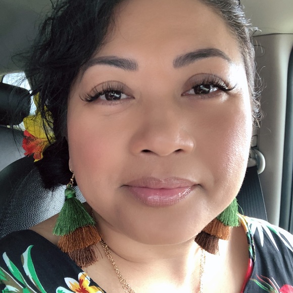 Long Tassel Drop Earrings -LAST ONE IN PURPLE - Picture 4 of 7